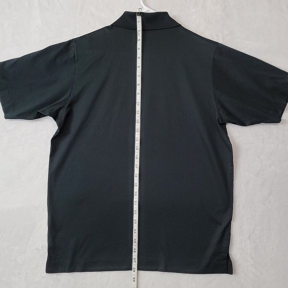 Zanetti Made In Italy Quarter Zip Polo Shirt Mens Size Small Short Sleeve Black - Picture 6 of 12